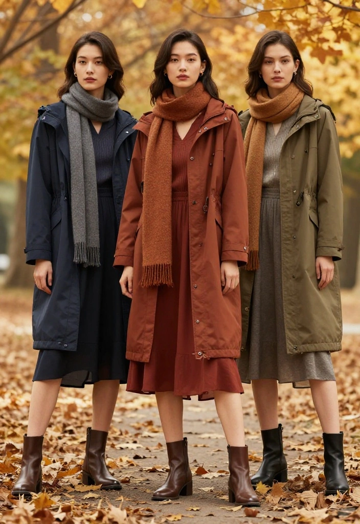 12 Fall Wedding Guest Outfit October Ideas for Unpredictable Weather - 10. All-Weather Parka with Dress 1
