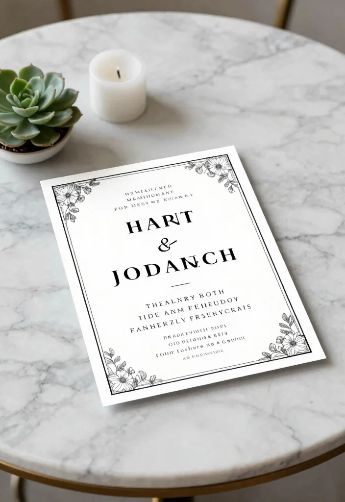 12 Kid Free Wedding Invitations That Are Clear Not Offensive - 2. Minimalist Black and White Design 1