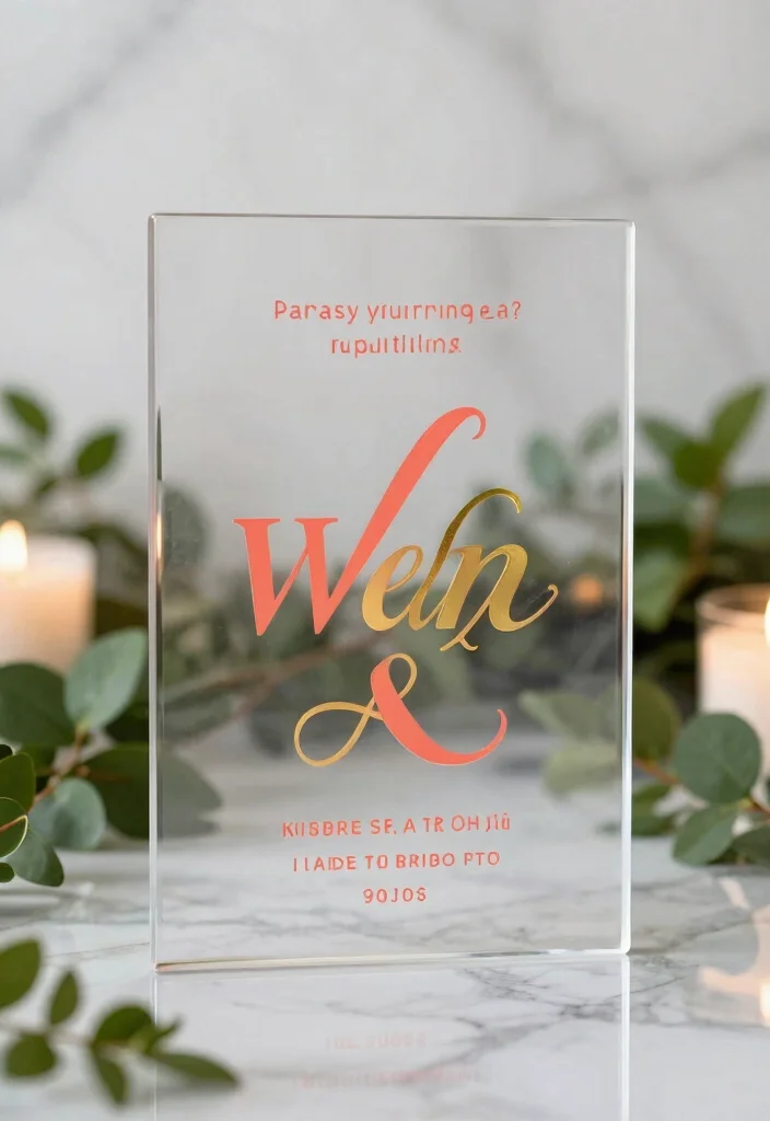 12 Kid Free Wedding Invitations That Are Clear Not Offensive - 6. Chic Acrylic Invitations 1