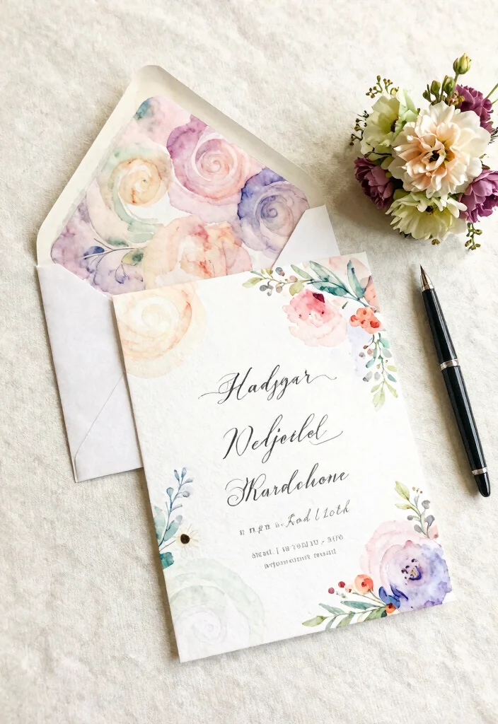 12 Kid Free Wedding Invitations That Are Clear Not Offensive - 7. Watercolor Artwork Invitations 1