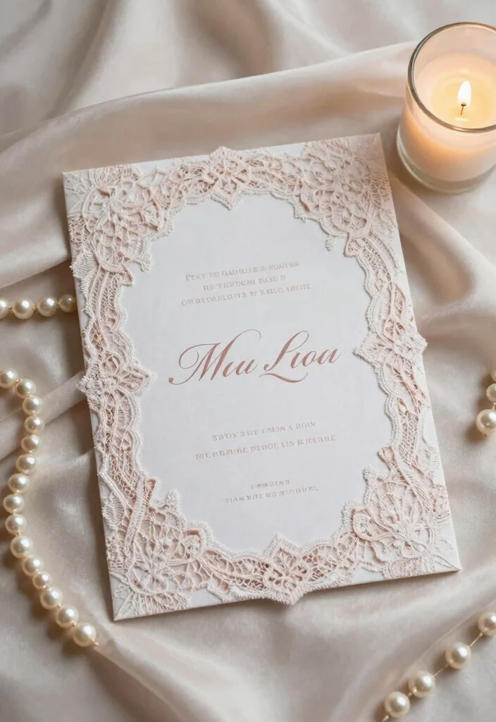12 Kid Free Wedding Invitations That Are Clear Not Offensive - 8. Elegant Lace Details 1