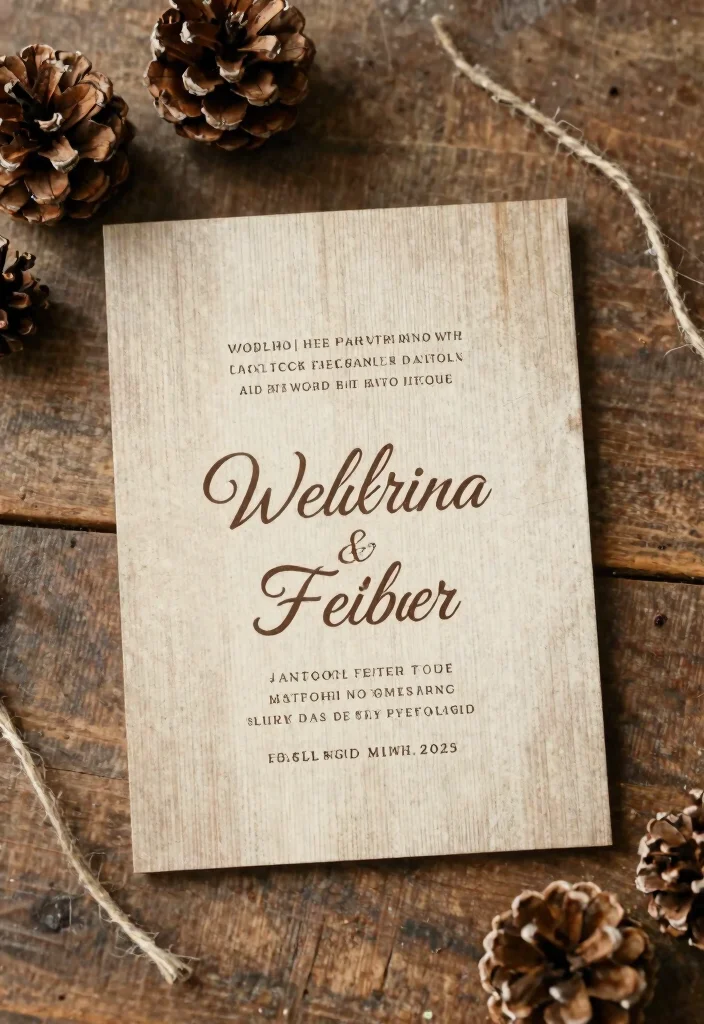 12 Kid Free Wedding Invitations That Are Clear Not Offensive - 9. Rustic Charm with a Modern Twist 1