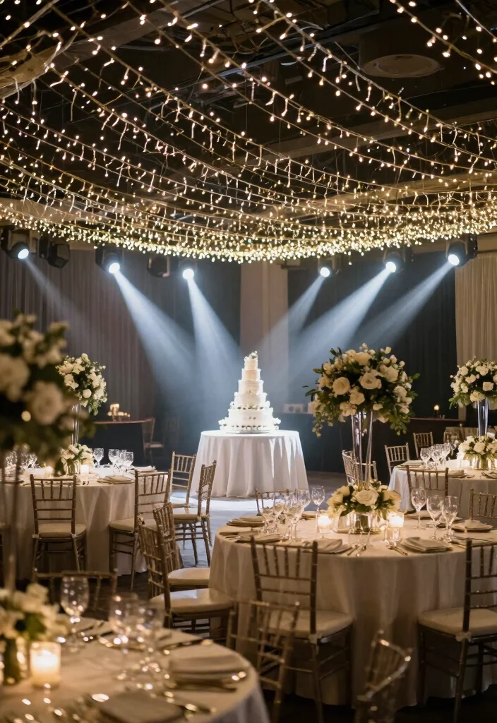 12 Silver Wedding Decorations That Don't Clash With Your Venue - 10. Silver Accent Lighting 1