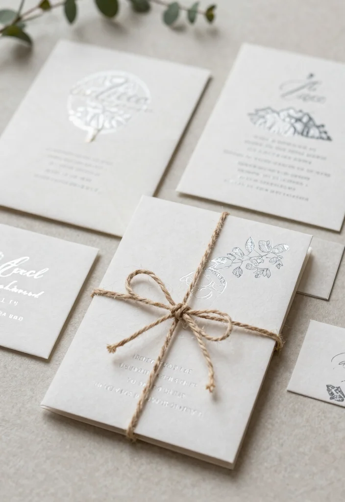 12 Silver Wedding Decorations That Don't Clash With Your Venue - 11. Eco-Friendly Silver Invitations 1