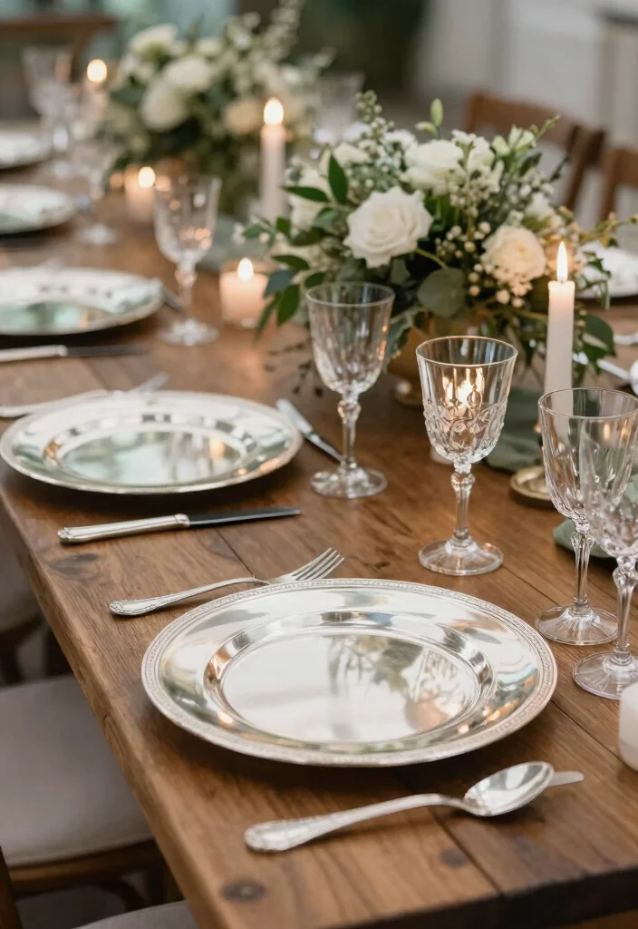 12 Silver Wedding Decorations That Don't Clash With Your Venue - 7. Silver Tableware and Cutlery 1