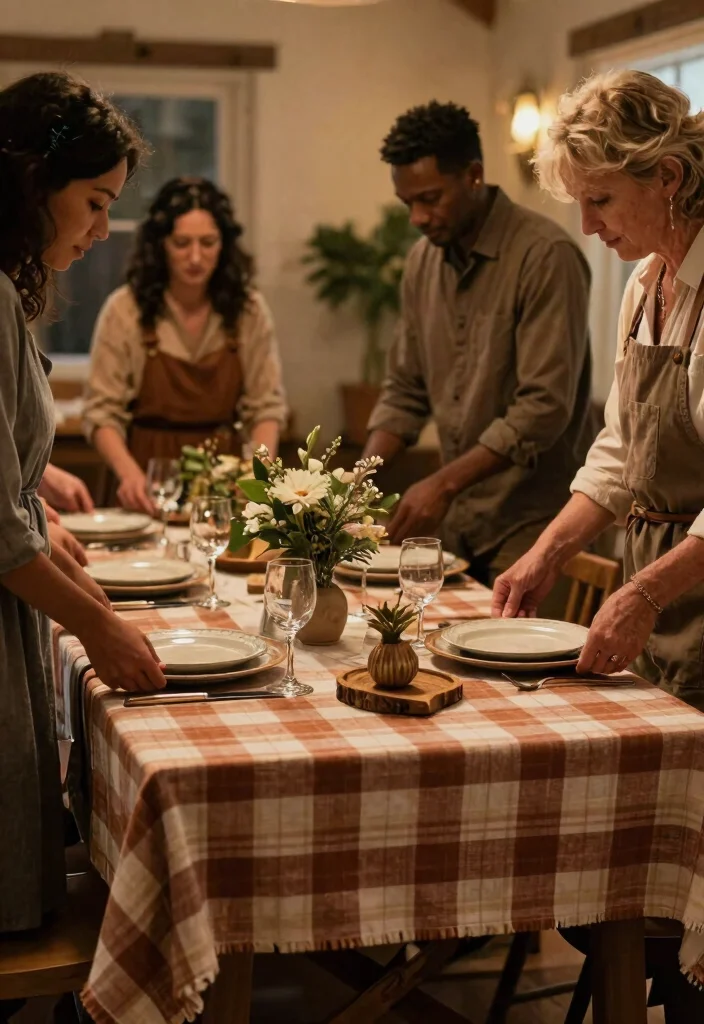 12 Simple Fall Wedding Table Decor That Doesn't Need a Florist - 3. Cozy Flannel Tablecloths 1