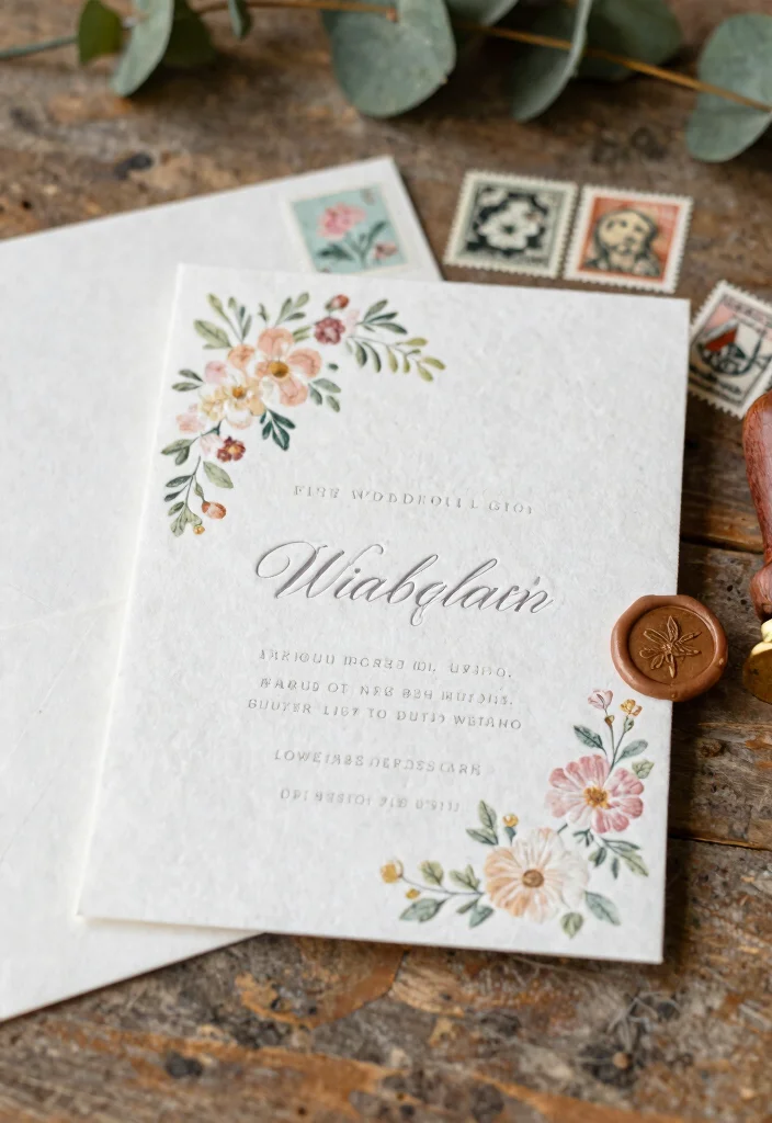 12 Vintage Inspired Wedding Invitations With Printable Templates 1 12 Vintage Inspired Wedding Invitations With Printable Templates - 1. Romantic Floral Letterpress Design 1