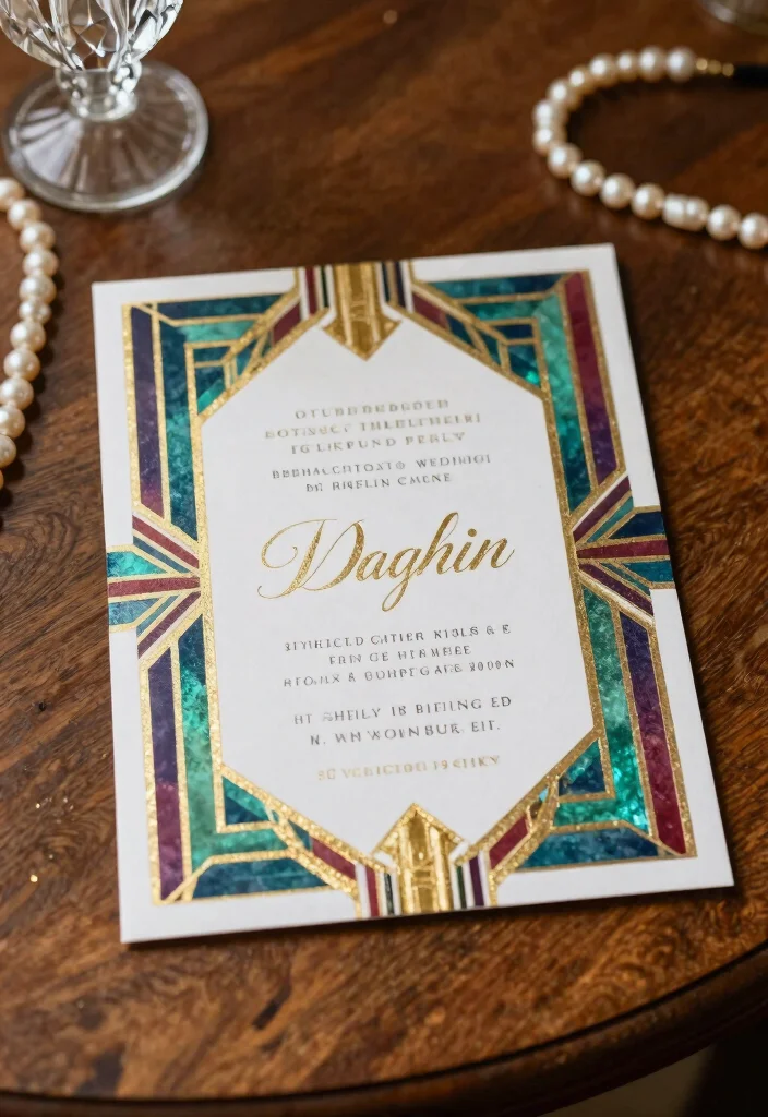 12 Vintage Inspired Wedding Invitations With Printable Templates 4 12 Vintage Inspired Wedding Invitations With Printable Templates - 4. Art Deco Elegance 1