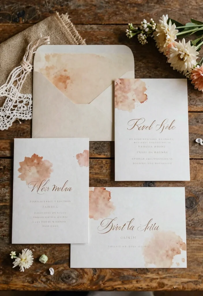 12 Vintage Inspired Wedding Invitations With Printable Templates 17 12 Vintage Inspired Wedding Invitations With Printable Templates - 7. Tea-Stained Invitations 1
