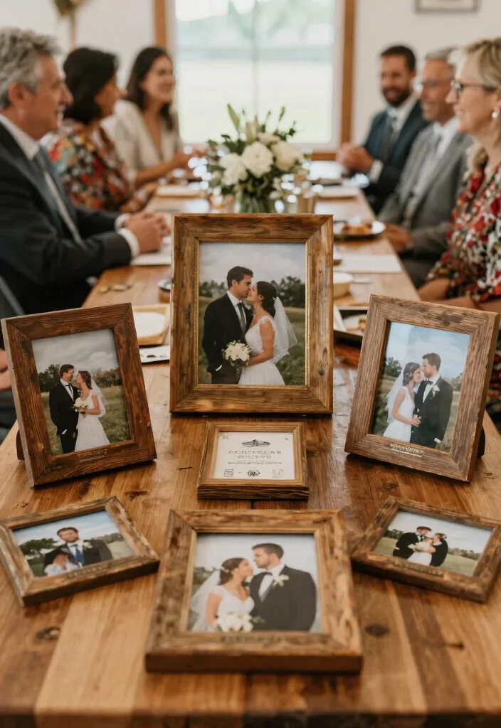 12 Wedding Round Table Decorations That Fill the Space - 12. Personal Memories as Decor 1