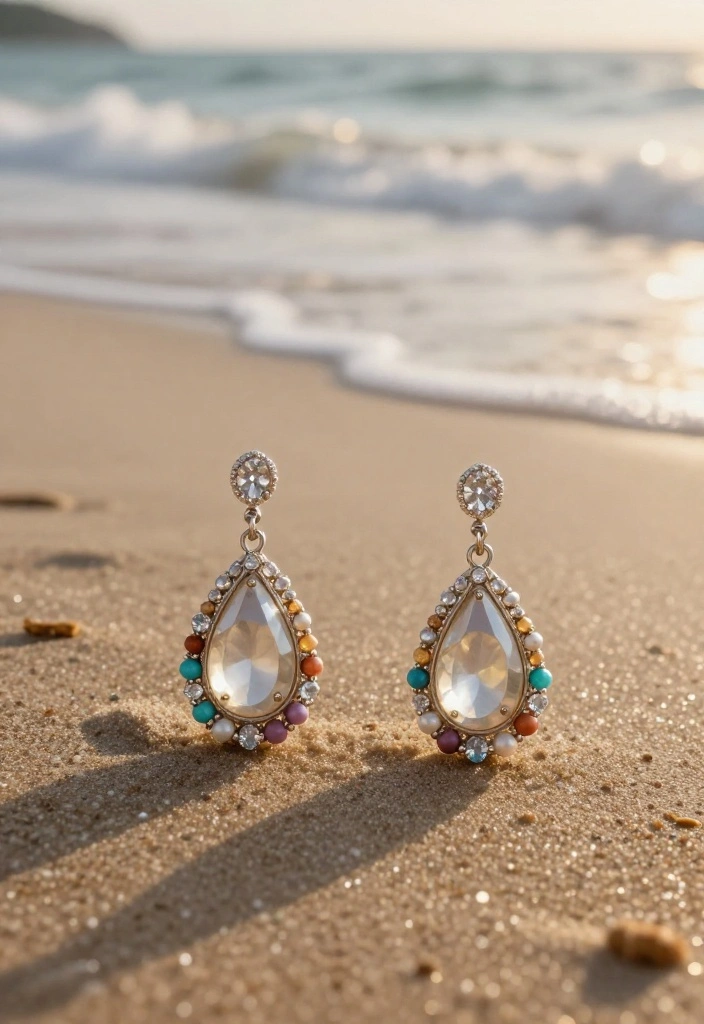 14 Beach Wedding Jewelry That Won't Get Ruined by Sand or Salt - 12. Unique Teardrop Earrings 1