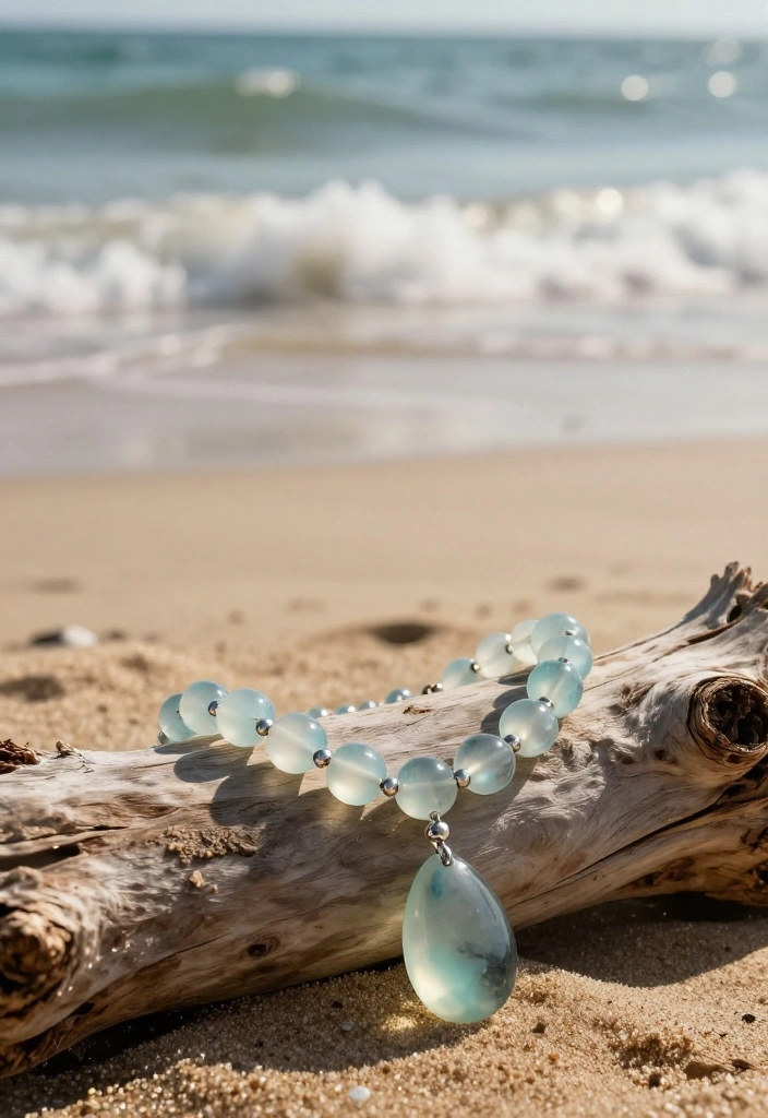 14 Beach Wedding Jewelry That Won't Get Ruined by Sand or Salt - 4. Aqua Glass Necklaces 1
