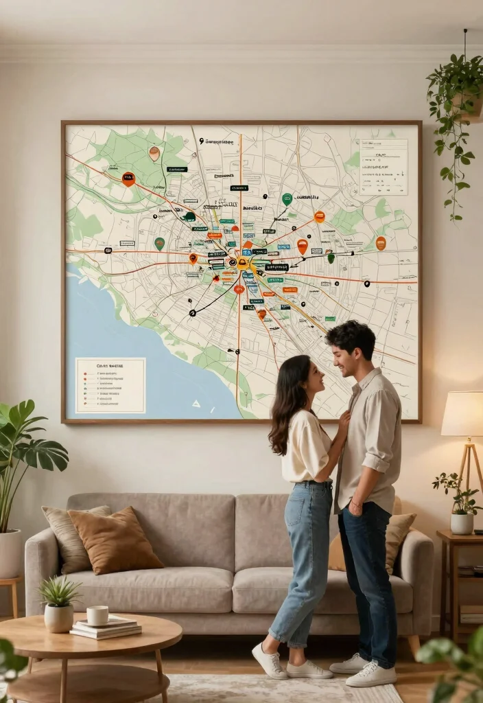 14 Cute Wedding Gifts for Couples They'll Actually Use - 14. Personalized Map Art 1