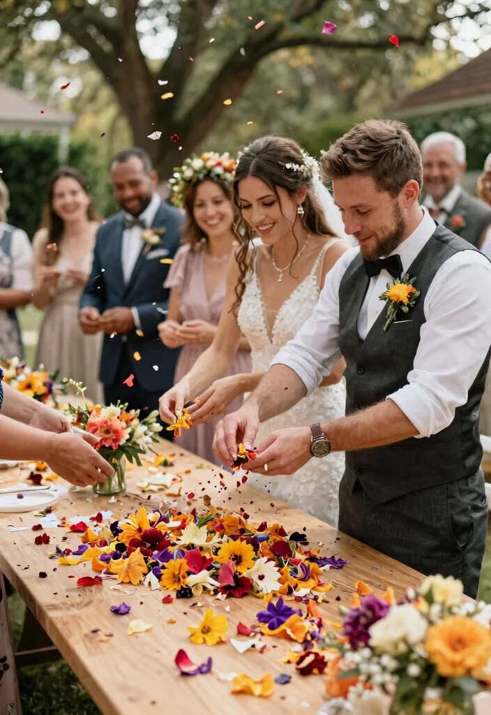14 Dream Wedding Decorations on a Budget Using Spray Paint & Ribbon - 13. Eco-Friendly Confetti 1