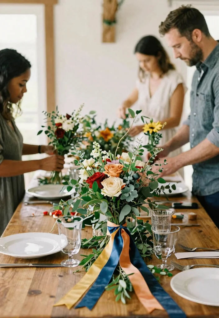 14 Dream Wedding Decorations on a Budget Using Spray Paint & Ribbon - 9. Nature-Inspired Centerpieces 1