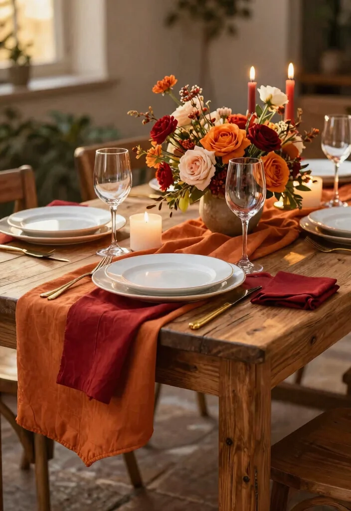 14 Fall Wedding Table Decor Ideas That Don't Look Like Halloween 1 14 Fall Wedding Table Decor Ideas That Don't Look Like Halloween - 1. Warm Color Palette 1