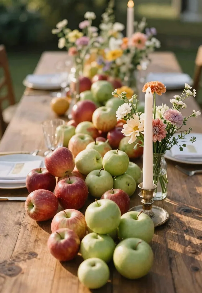 14 Fall Wedding Table Decor Ideas That Don't Look Like Halloween 14 14 Fall Wedding Table Decor Ideas That Don't Look Like Halloween - 4. Seasonal Fruit Accents 1