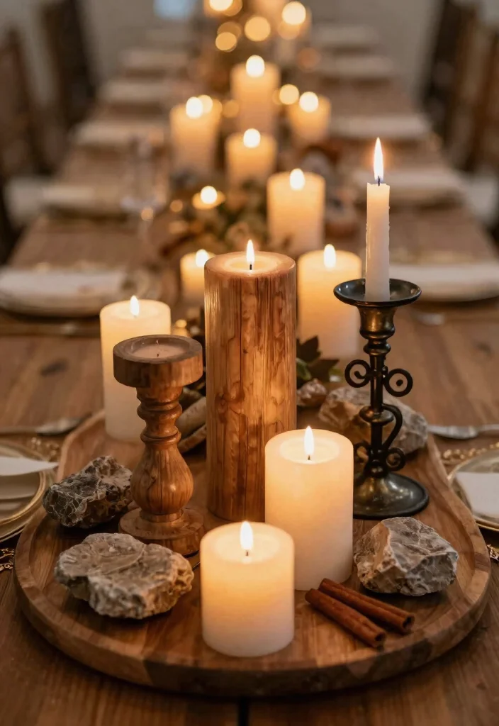 14 Fall Wedding Table Decor Ideas That Don't Look Like Halloween 25 14 Fall Wedding Table Decor Ideas That Don't Look Like Halloween - 5. Candles Galore 1
