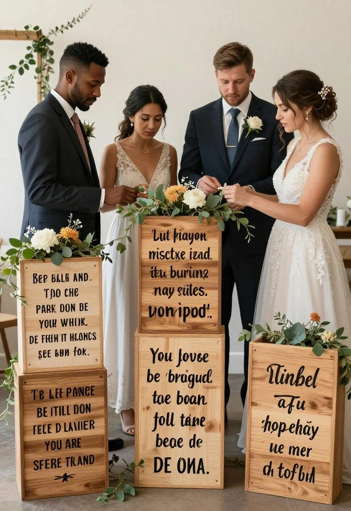 14 Indoor Wedding Backdrop Ideas That Hide Ugly Venue Walls - 11. Customized Signage Backdrop 1