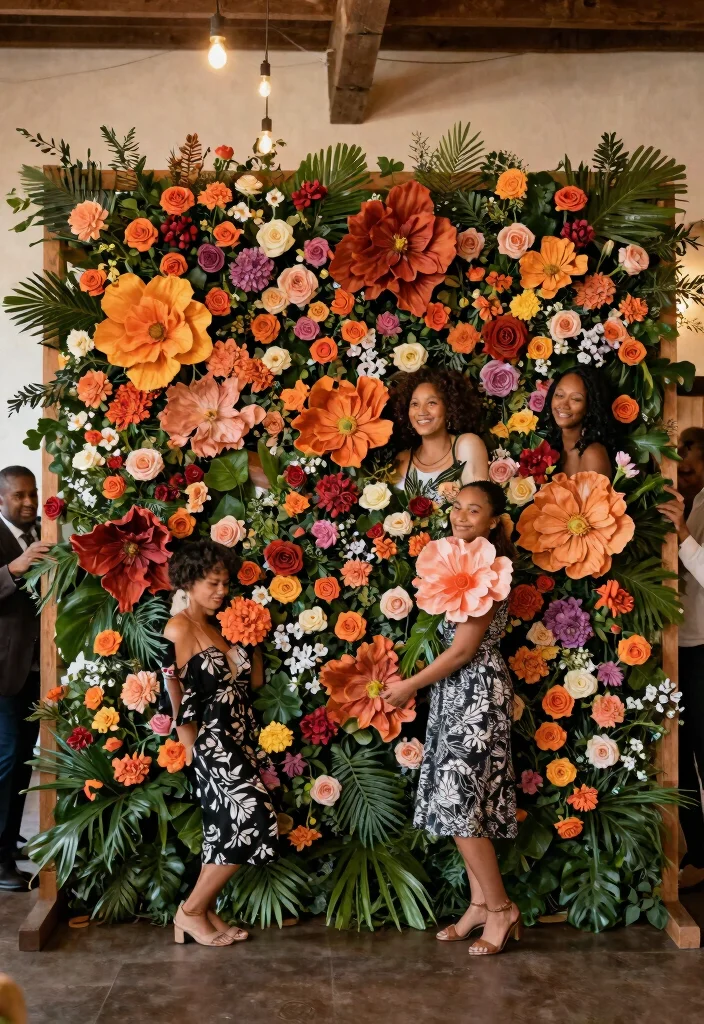 14 Indoor Wedding Backdrop Ideas That Hide Ugly Venue Walls - 2. Floral Wall Panels 1