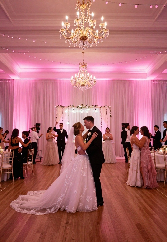14 Pink Wedding Decorations That Look Adult Not Baby Shower - 11. Blush Lighting Effects 1