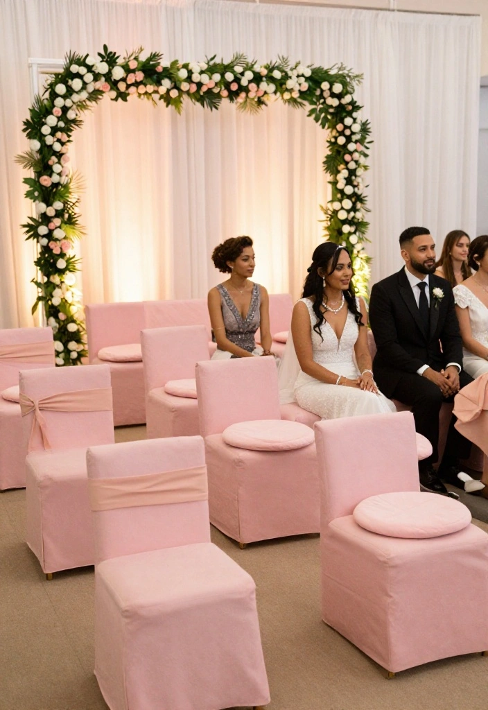 14 Pink Wedding Decorations That Look Adult Not Baby Shower - 13. Pink Seating Arrangements 1