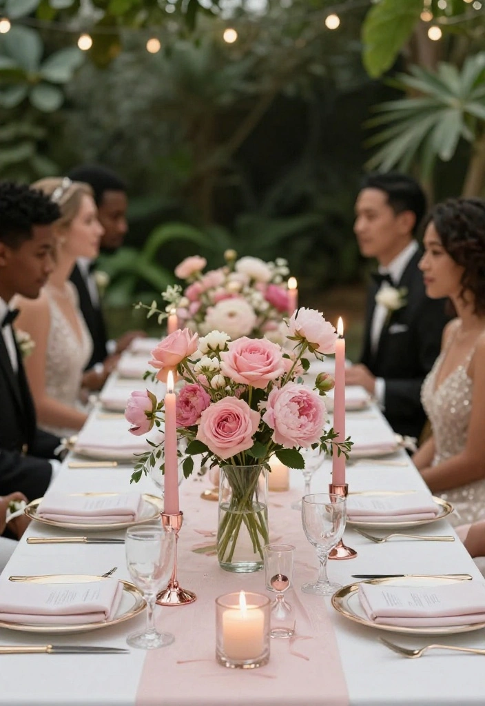 14 Pink Wedding Decorations That Look Adult Not Baby Shower - 2. Elegant Pink Centerpieces 1