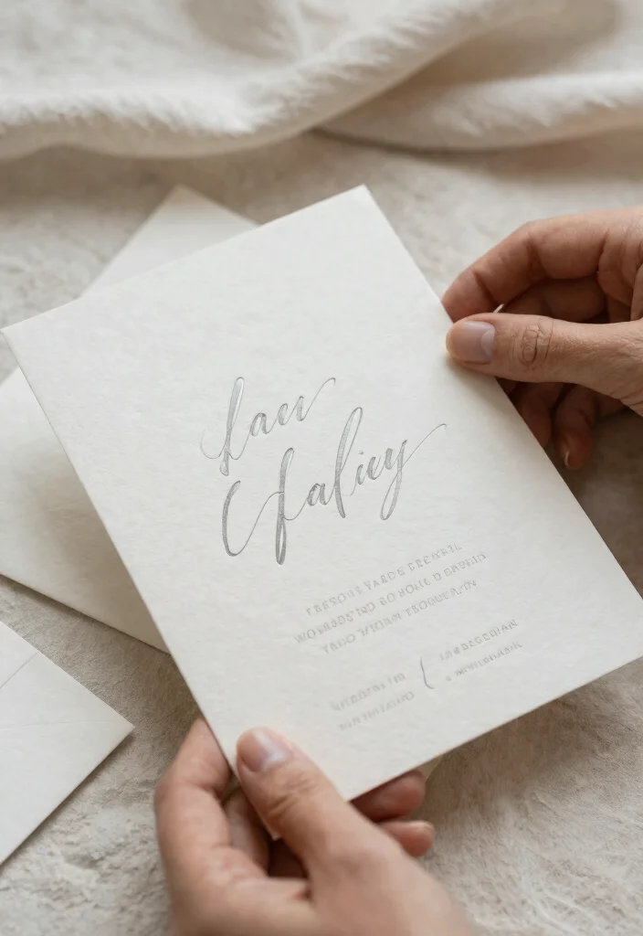 14 Silver Wedding Invitations That Don't Cost as Much as Custom - 6. Simple Silver Calligraphy Invitations 1