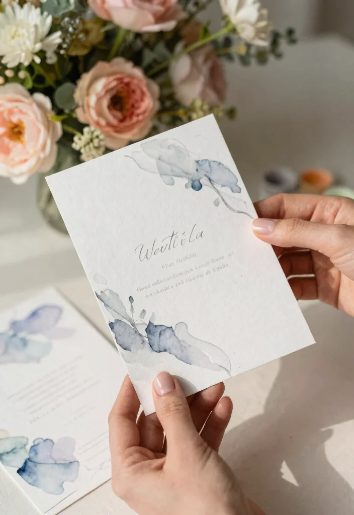14 Silver Wedding Invitations That Don't Cost as Much as Custom - 8. Artistic Silver Watercolor Invitations 1