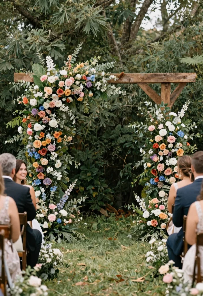 14 Wedding Flowers Decor Ideas Without Hiring a Florist - 10. Floral Backdrop for Photos 1