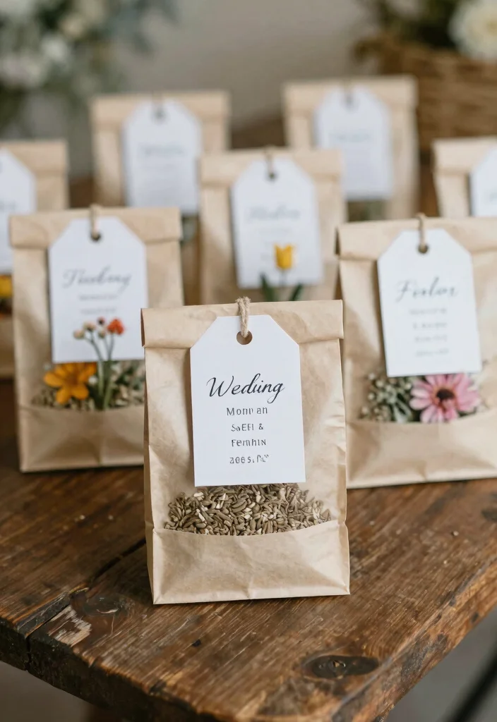 14 Wedding Flowers Decor Ideas Without Hiring a Florist - 14. Flower Seed Favors 1