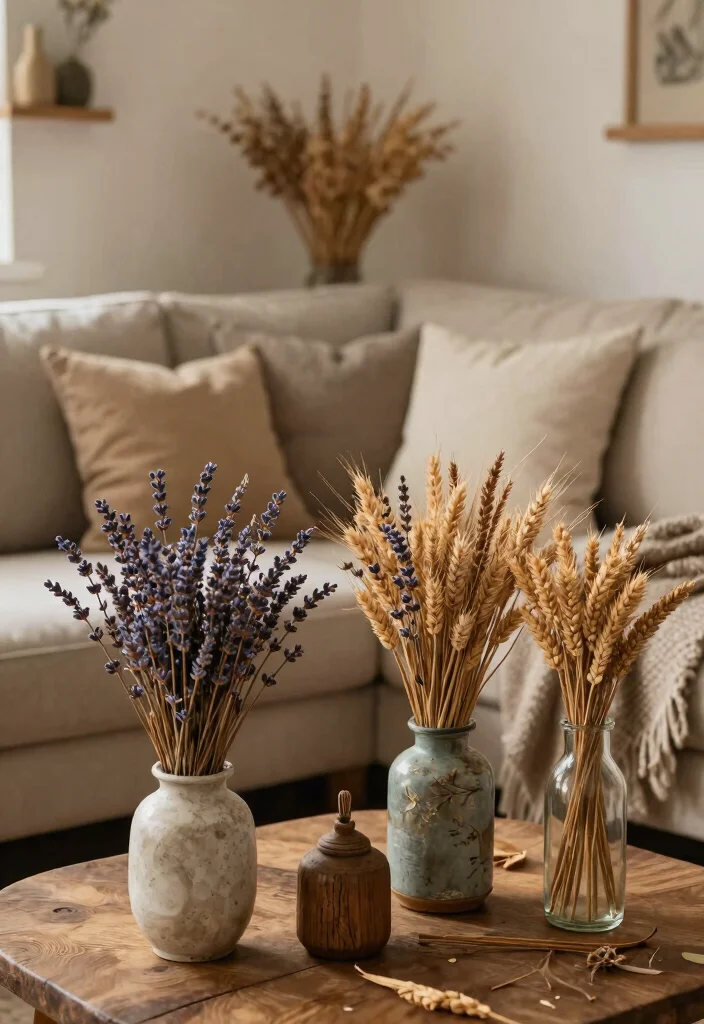 14 Wedding Flowers Decor Ideas Without Hiring a Florist - 3. Dried Flower Arrangements 1