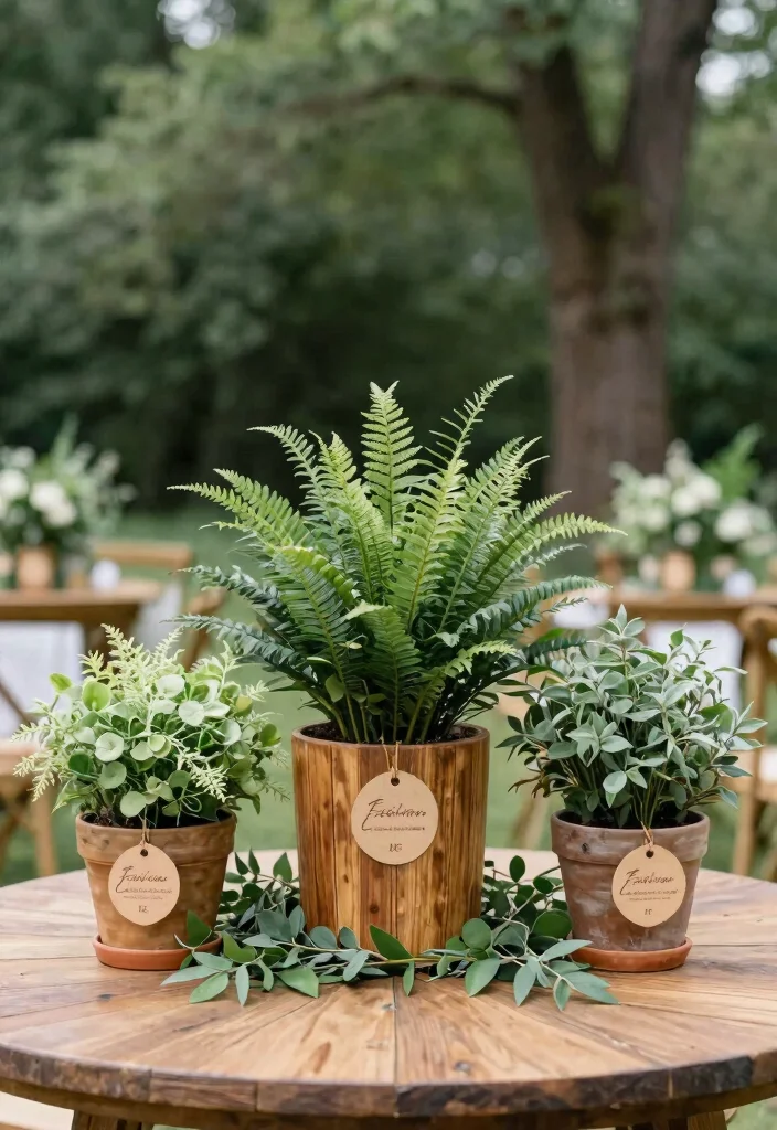 14 Wedding Flowers Decor Ideas Without Hiring a Florist - 7. Potted Plants as Decor 1