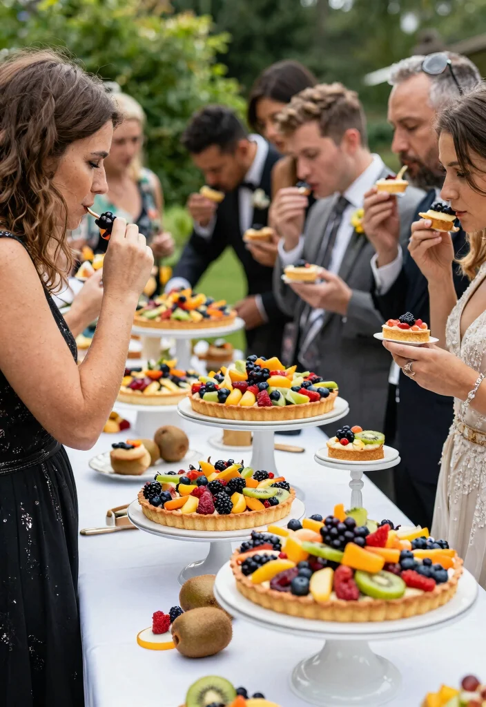 14 Wedding Fruit Table Ideas That Stay Fresh All Reception - 12. Gourmet Fruit Tarts 1