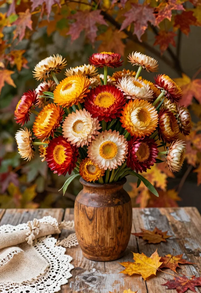 15 Autumnal Wedding Flowers That Don't Wilt Before the Ceremony - 2. Straw Flowers 1