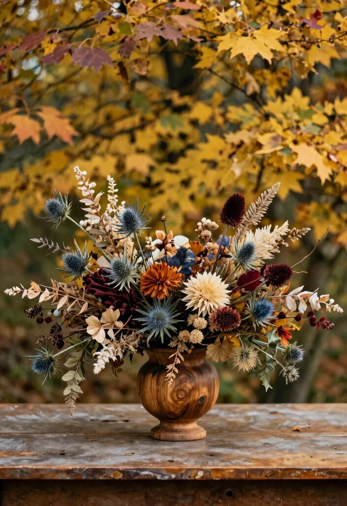 15 Autumnal Wedding Flowers That Don't Wilt Before the Ceremony - 7. Thistle 1