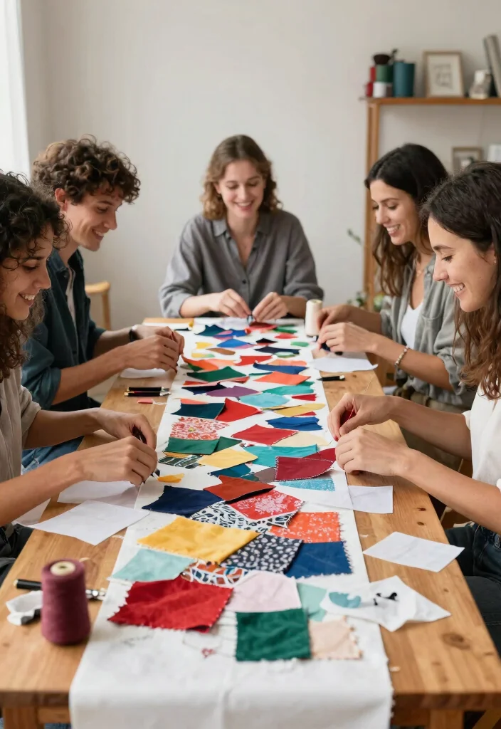 15 Cheap DIY Wedding Decorations That Look Like You Spent More - 5. Table Runner from Fabric Scraps 1