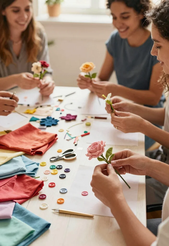 15 Cheap DIY Wedding Decorations That Look Like You Spent More - 9. Fabric Flowers for Bouquets 1