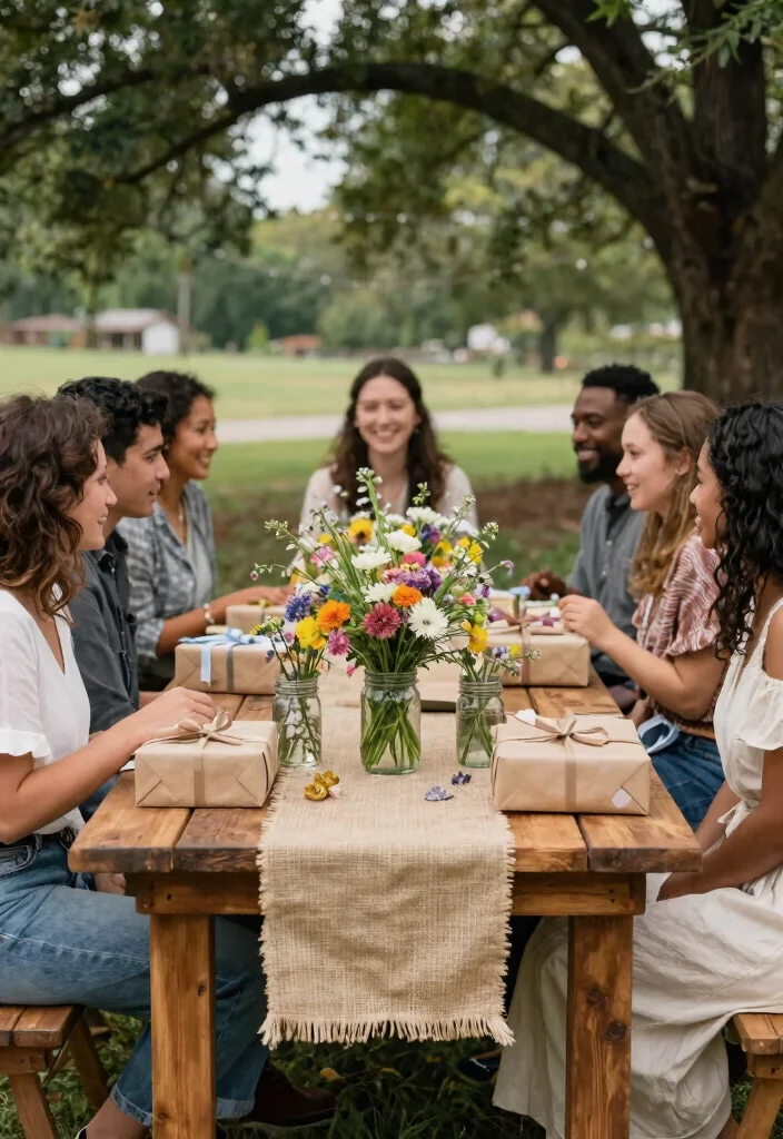 15 Gift Table Wedding Decoration Ideas Guests Can't Miss - 1. Rustic Wooden Charm 1