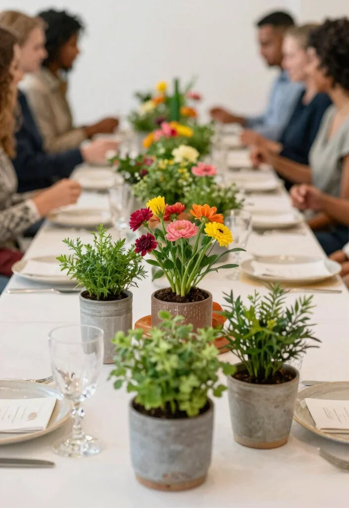 15 Gift Table Wedding Decoration Ideas Guests Can't Miss - 5. Eco-Conscious Centerpieces 1