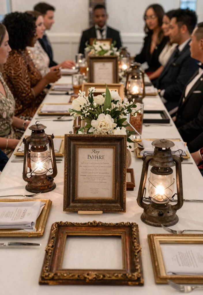 15 Gift Table Wedding Decoration Ideas Guests Can't Miss - 6. Upcycled Vintage Decor 1