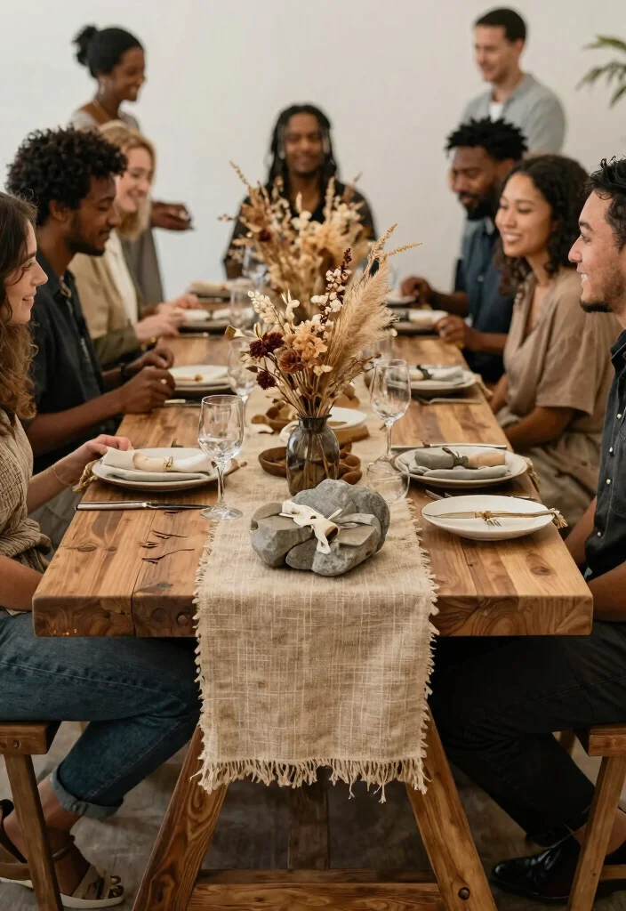 15 Gift Table Wedding Decoration Ideas Guests Can't Miss - 7. Natural Textures and Elements 1