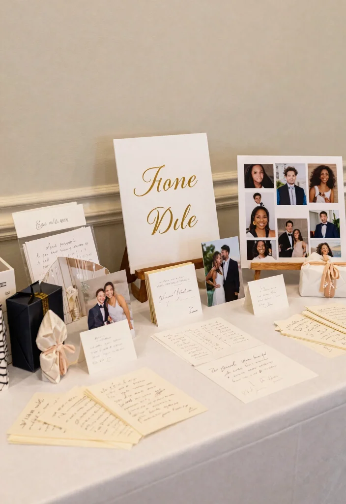 15 Gift Table Wedding Decoration Ideas Guests Can't Miss - 8. Personalized Touches 1