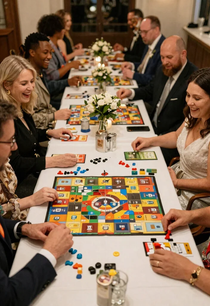 15 Wedding Guest Table Ideas That Get People to Actually Sit - 7. Game Night Tables 1