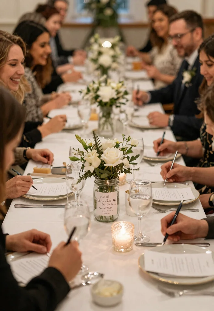 15 Wedding Guest Table Ideas That Get People to Actually Sit - 8. Message Jar Centerpieces 1