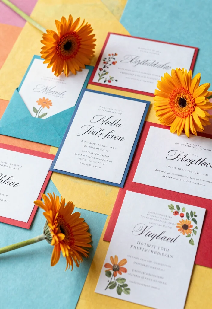 15 Wedding Invitations Flowers That Match Your Real Bouquet - 10. Glorious Gerbera Daisies 1