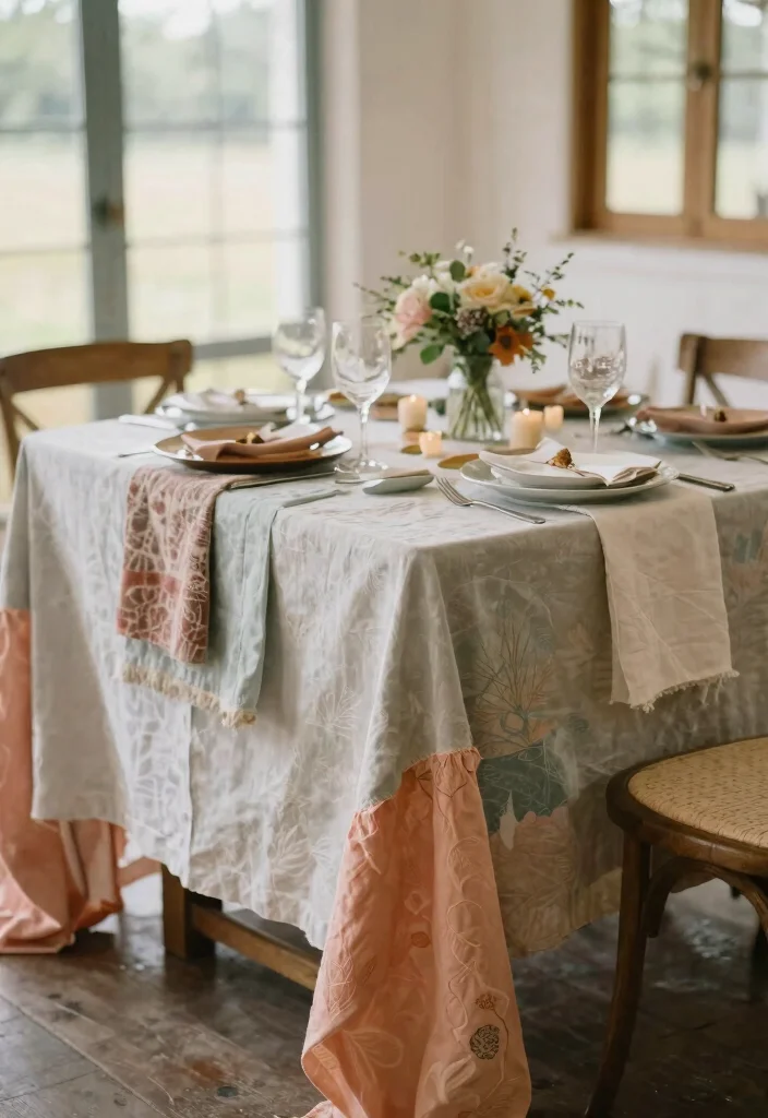 15 Whimsical Wedding Table Decor Ideas That Don't Look Childish - 14. Whimsical Escape with Fabrics 1