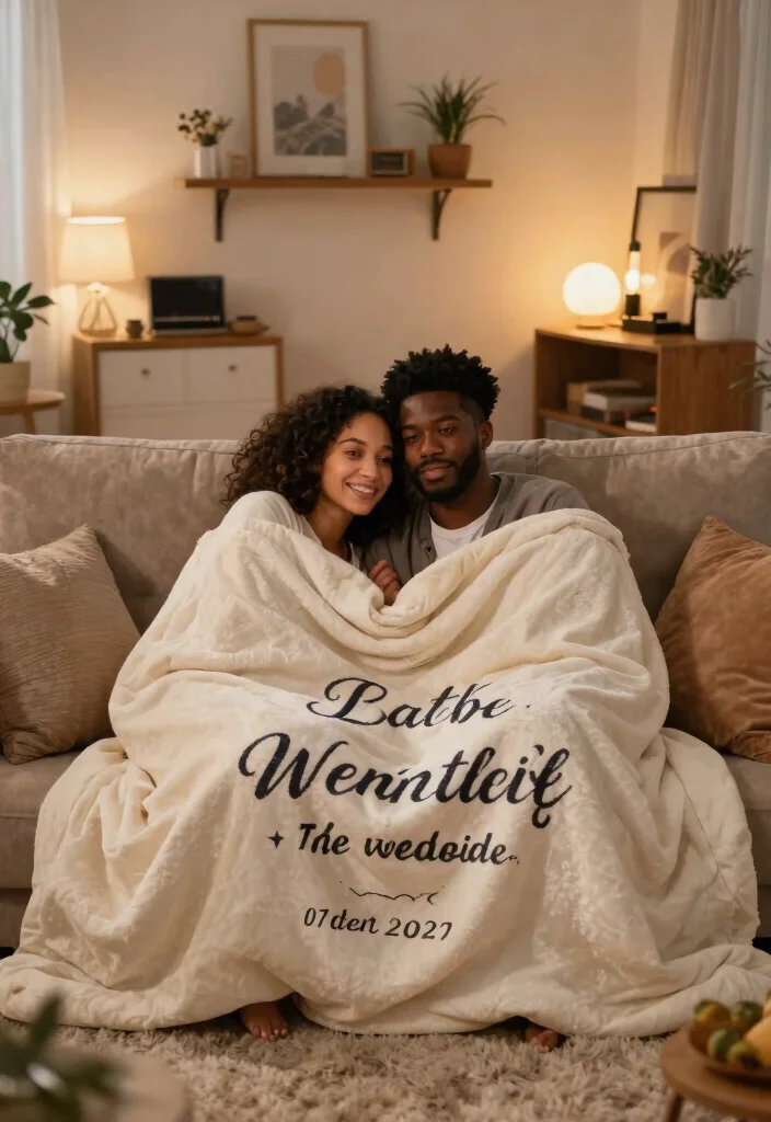 18 Best Wedding Gifts That Won't Duplicate Their Registry 42 18 Best Wedding Gifts That Won't Duplicate Their Registry - 12. Customized Blanket 1
