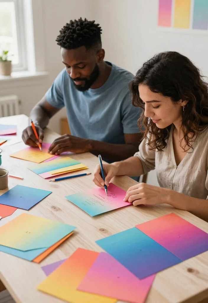 18 Cheap Wedding Invitations That Look Like You Spent More - 13. Color Gradients: Trendy and Unique 1